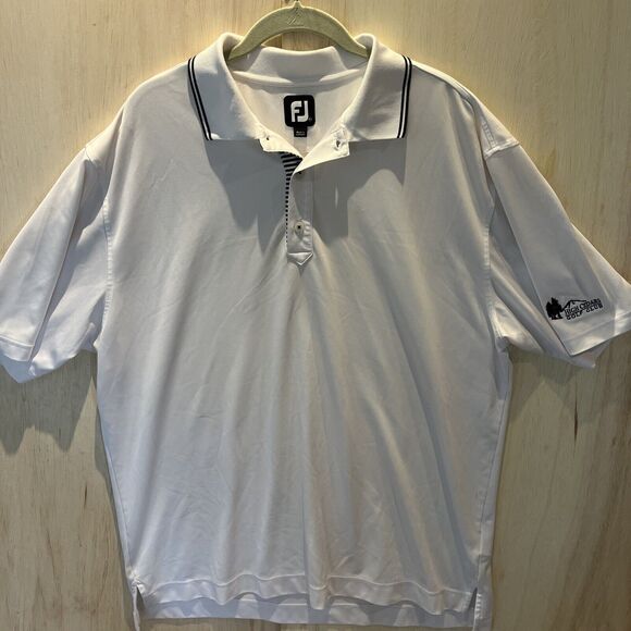 FootJoy Other - Footjoy FJ Golf polo Stretch White Black Polo Shirt top Men's sz XL